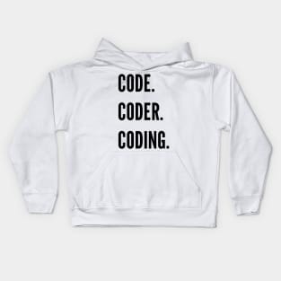 Code. Coder. Coding. Kids Hoodie